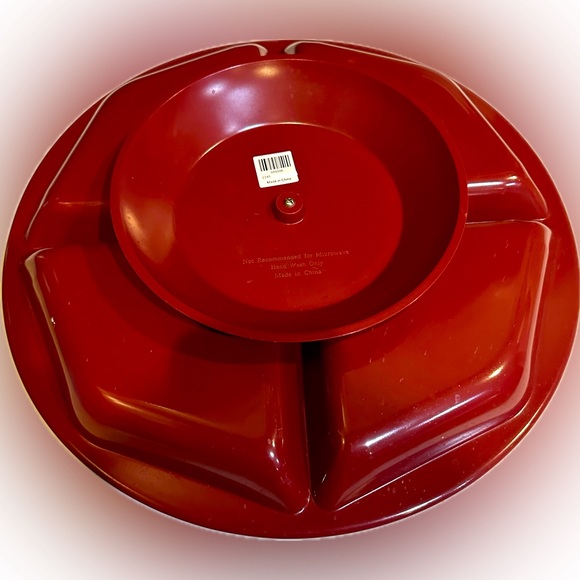 VTG CHIP N DIP VEGGIE SNACK APPETIZER LAZY SUSAN TRAY PLATTER SUPER BOWL PARTY - Picture 4 of 4